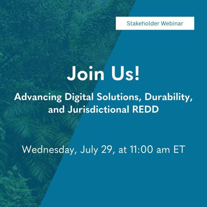 Advancing Digital Solutions, Durability, and Jurisdictional REDD