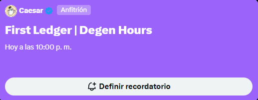 First Ledger | Degen Hours